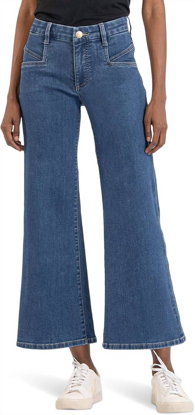 NEW KUT FROM THE KLOTH meg mid rise wide jean in movement